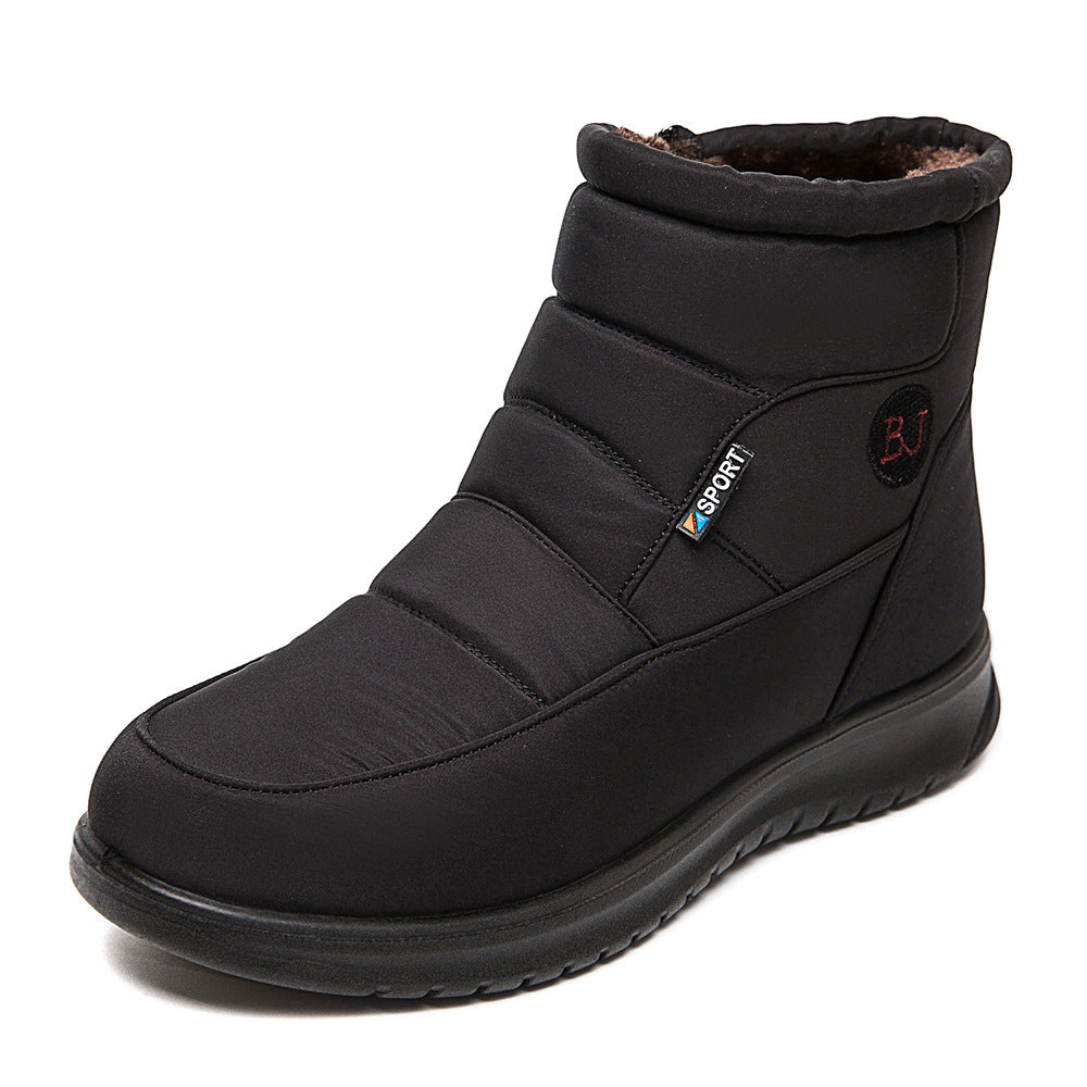 Ankle Boots For Women Non-slip Waterproof Snow Boots Flat Heels Warm Shoes - Leeb's Warehouse