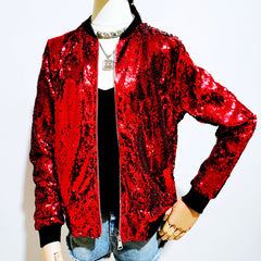 Casual Women's Autumn Sequined Jacket - Leeb's Warehouse