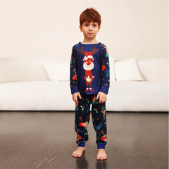 2021 Family Matching Sleepwear Clothes Father Kids Santa Claus Cartoon Print Pajamas Christmas Pajamas Family Look